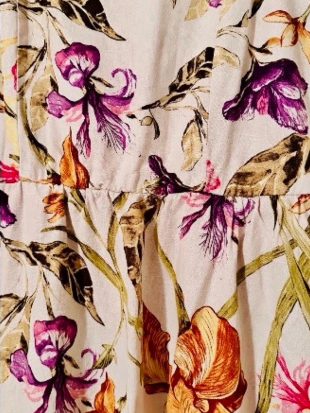 Joie Cream Floral Spaghetti-Strap Midi Dress - Picture 5 of 8